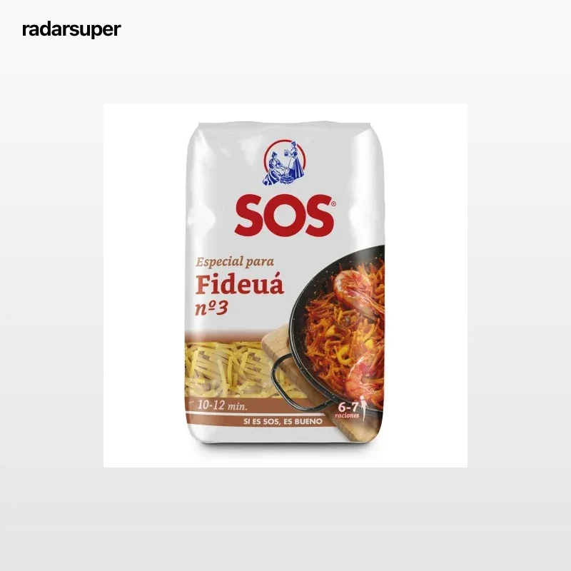 Pasta especial fideua nº3 SOS 500 g.