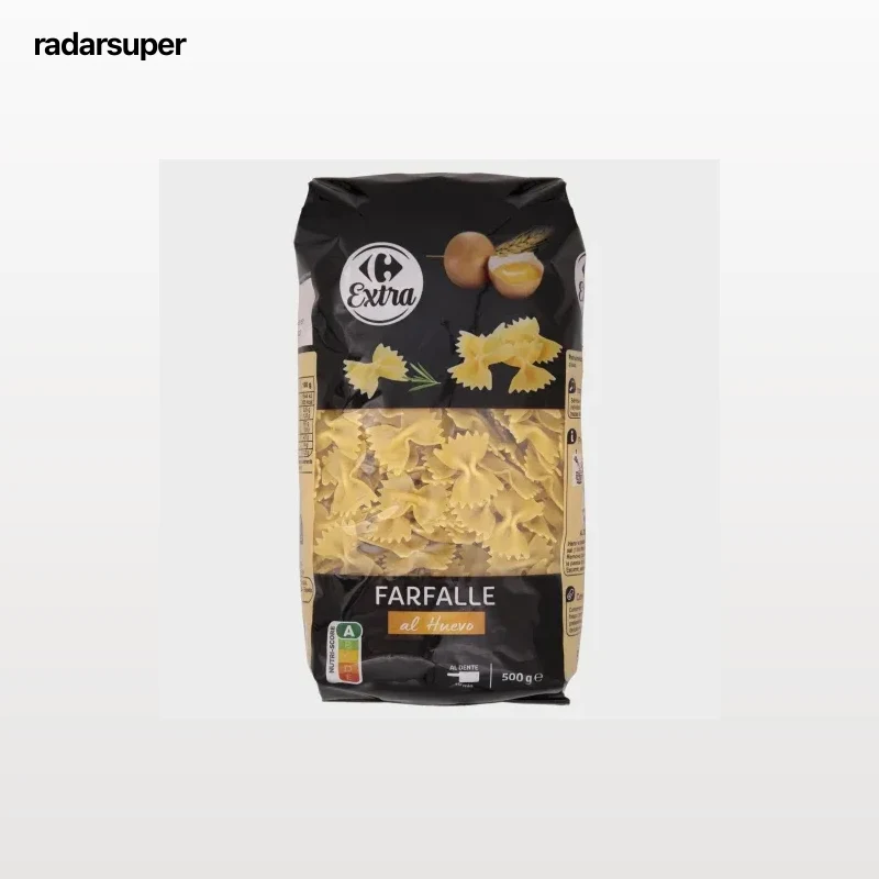 Pasta farfalle al huevo Carrefour Extra 500 g.
