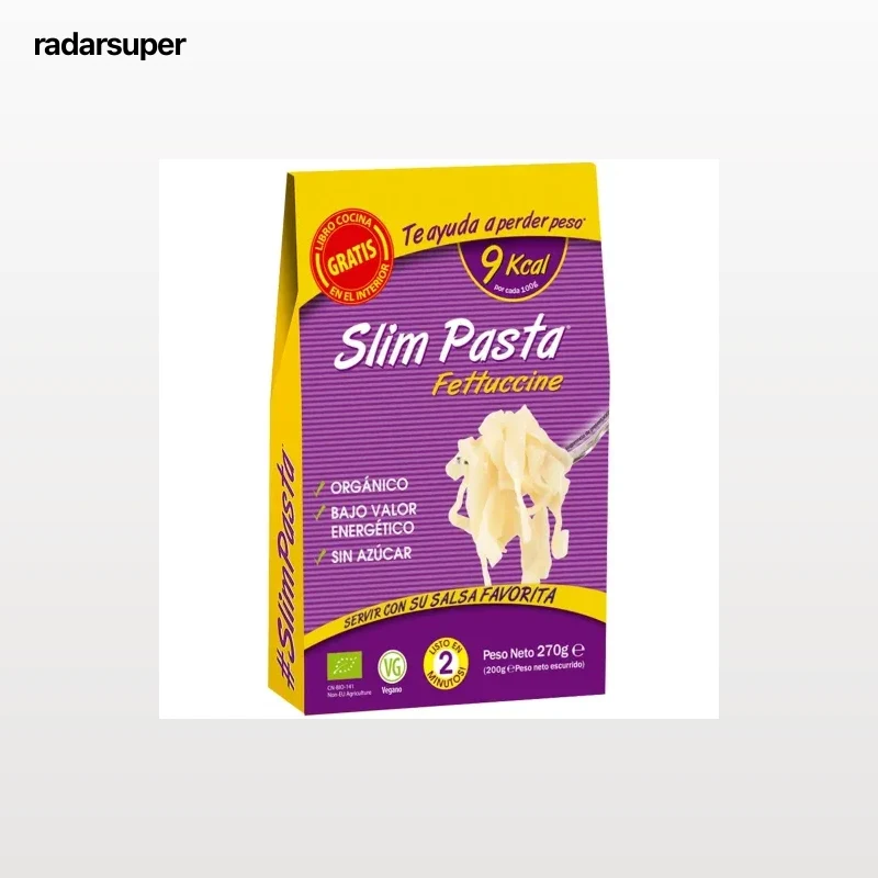 Pasta fettuccine ecológica Slim sin azúcar 200 g.