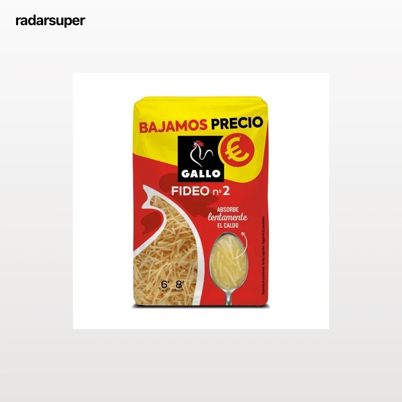 Pasta fideo nº 2 Gallo 450 g.