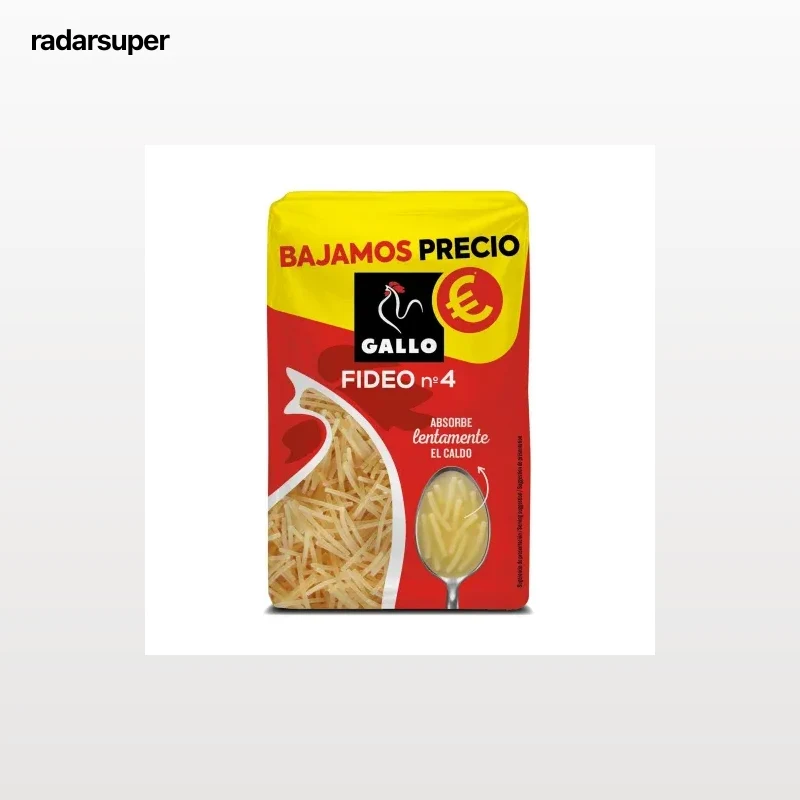 Pasta fideo nº4 Gallo 450 g.