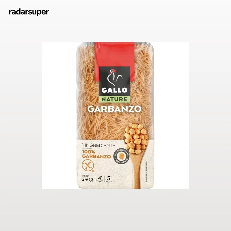 Pasta fideos de garbanzos Gallo Nature sin gluten 250 g.