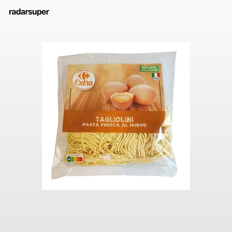 Pasta fresca al huevo tagliolini Carrefour Extra 250 g.