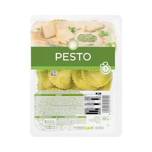 Pasta fresca girasoles rellena de pesto y queso de oveja