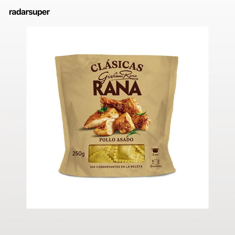 Pasta fresca ravioli Rana 250g relleno de pollo asado