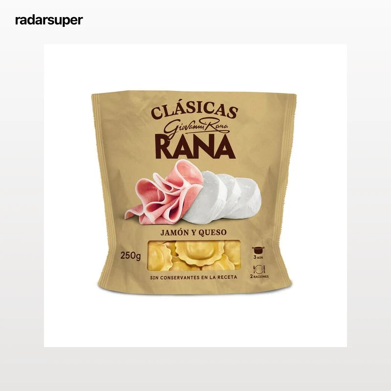 Pasta fresca tortellini jamon y queso Rana 250g jamon y qu