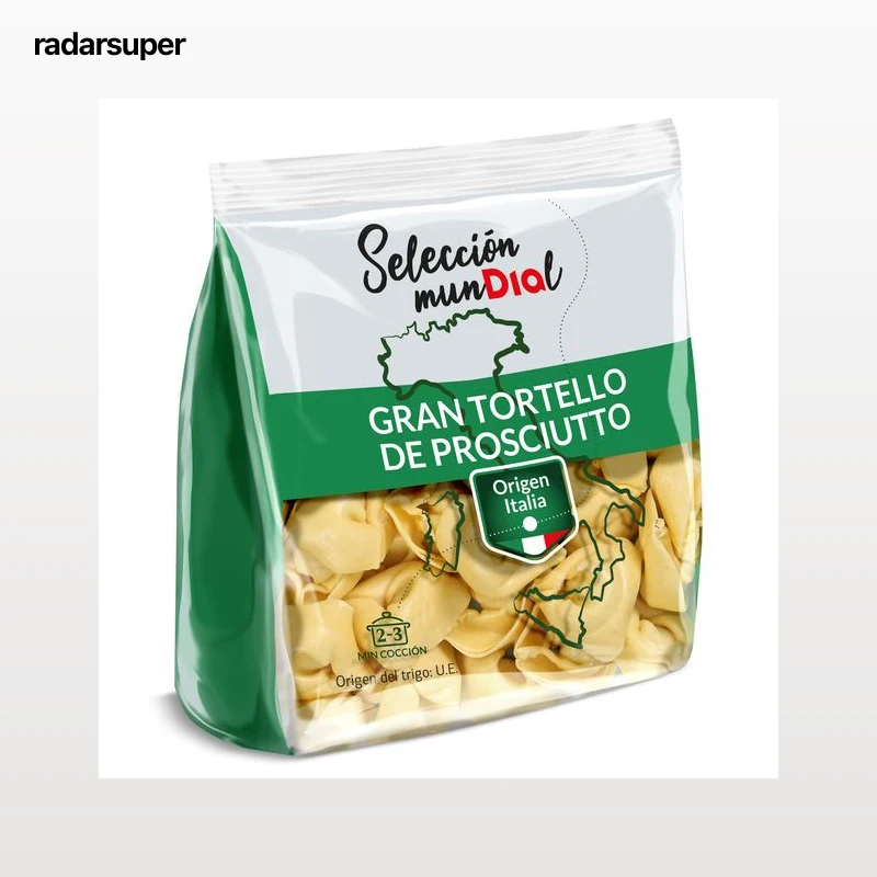 Pasta fresca Tortello rellena de prosciutto Dia Selección Mundial 250 g
