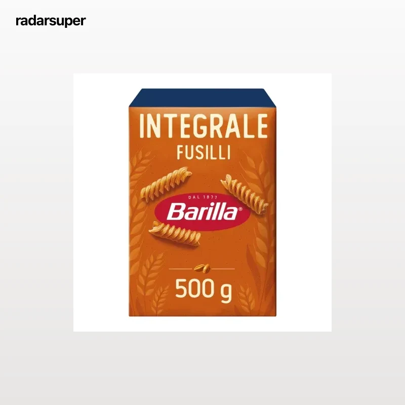 Pasta fusilli integral Barilla 500 g.