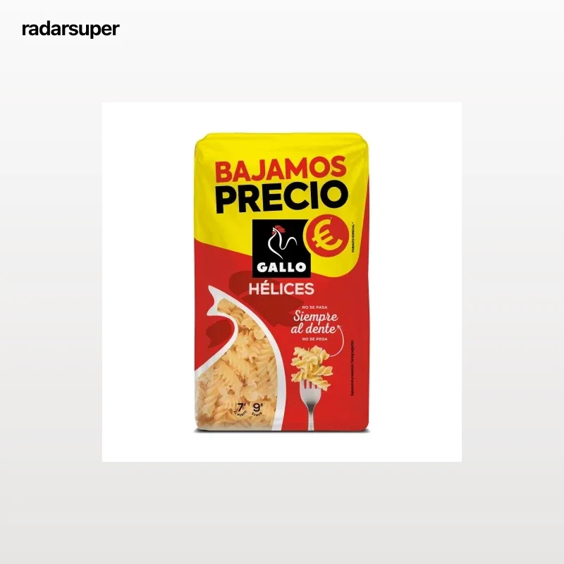 Pasta hélices Gallo 400 g.