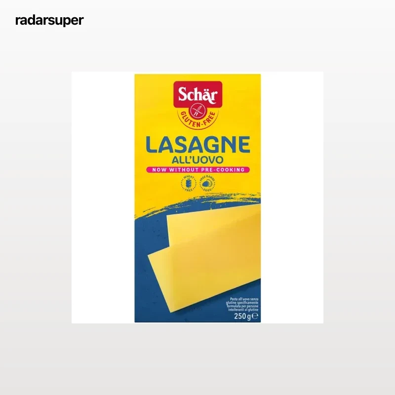 Pasta lasaña al huevo Schär sin gluten y sin lactosa 250 g.