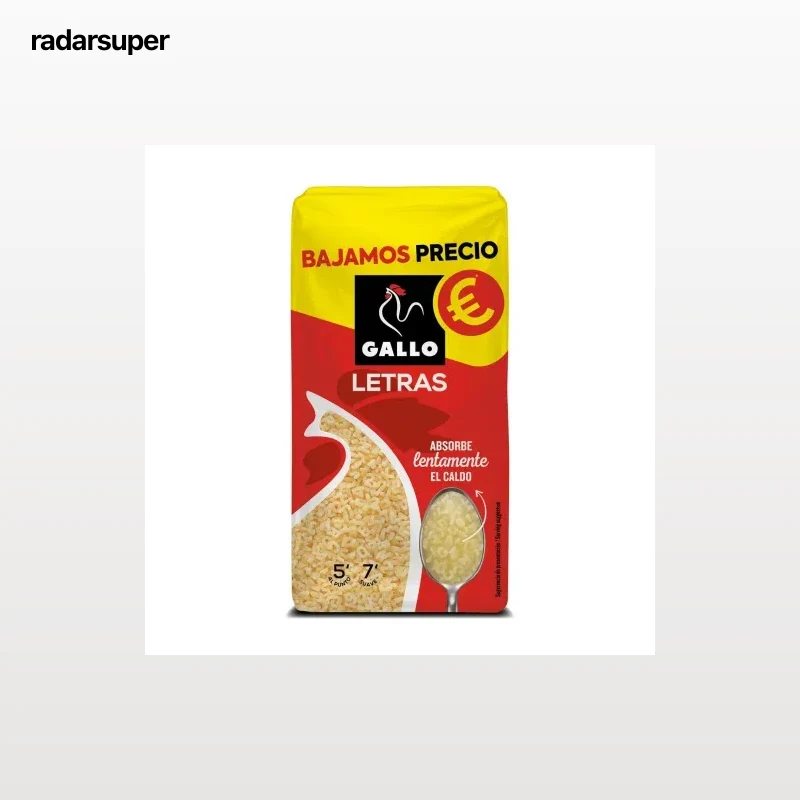 Pasta letras Gallo 450 g.