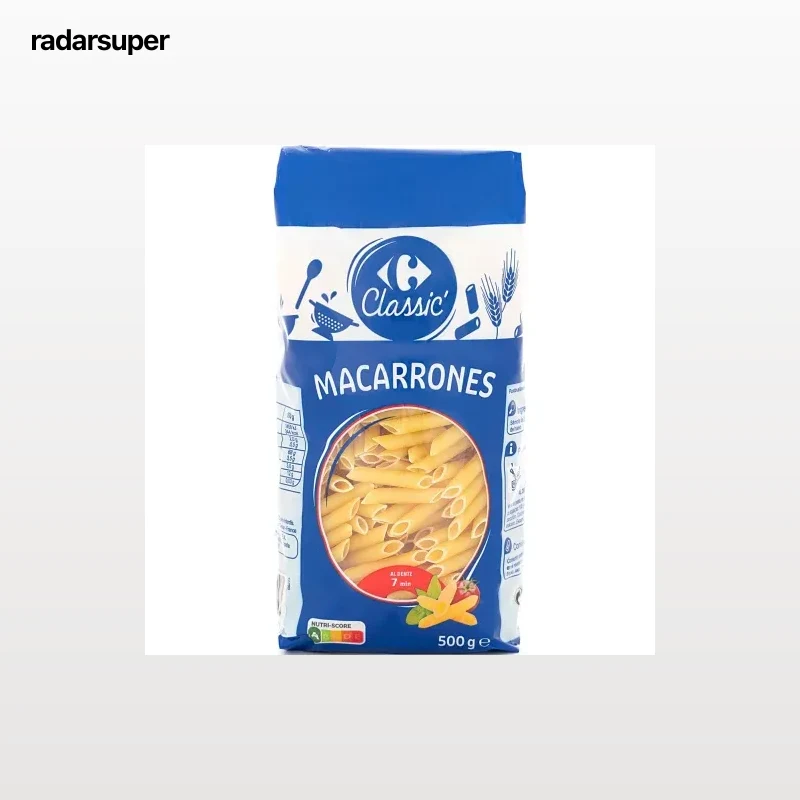 Pasta macarrón Carrefour Classic 500 g.