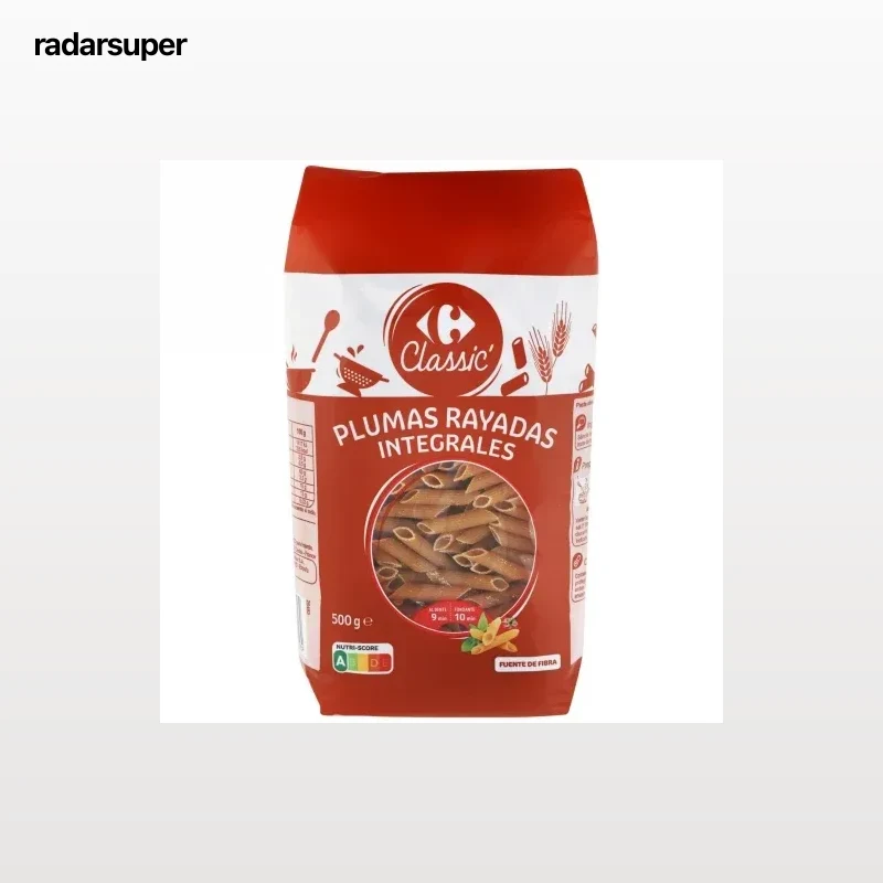 Pasta macarrón integral Carrefour Classic 500 g.