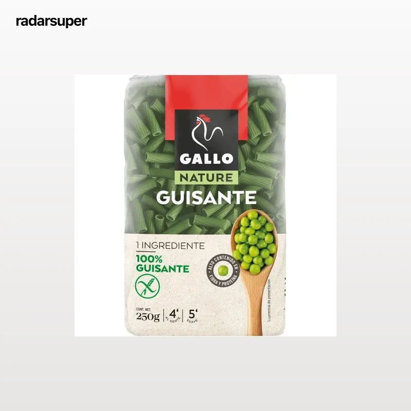 Pasta macarrones de guisantes Gallo Nature sin gluten 250 g.