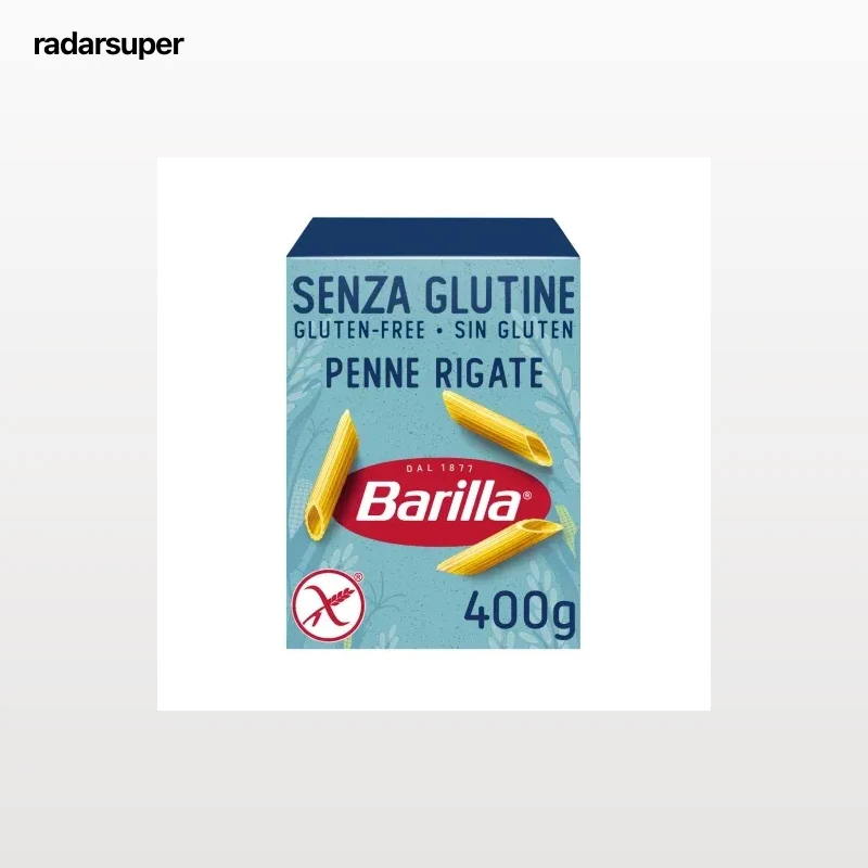Pasta macarrones penne rigate Barilla sin gluten 400 g.