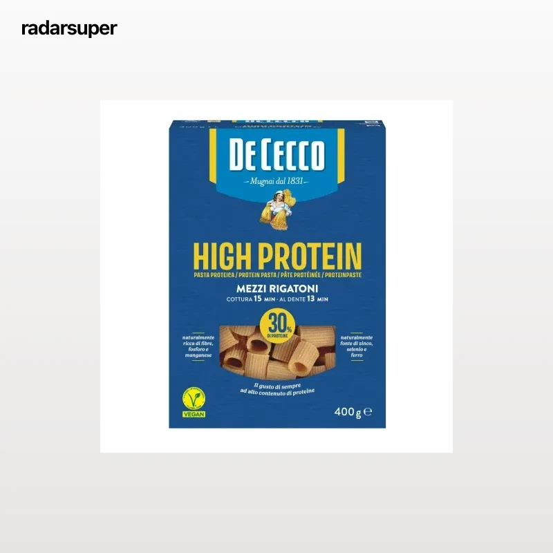 Pasta mezzi rigatoni alta en proteínas De Cecco 400 g.