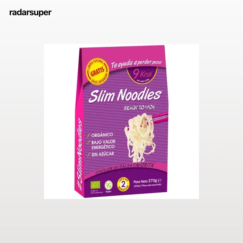 Pasta noodles ecológicos Slim sin azúcar 270 g.