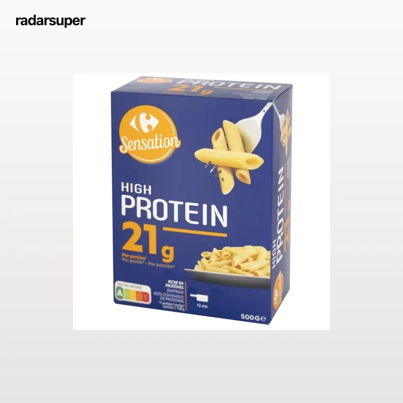 Pasta penne alta en proteínas Carrefour Sensation 500 g.