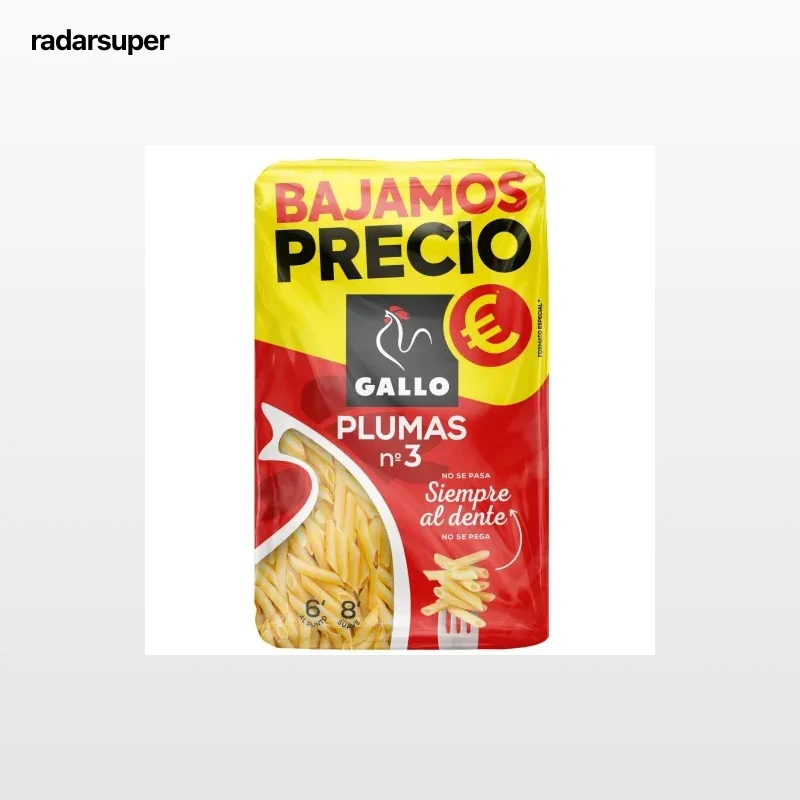 Pasta plumas nº3 Gallo 400 g.