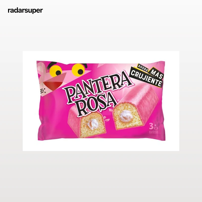 Pastelito Pantera Rosa Bimbo 3 uds relleno de crema