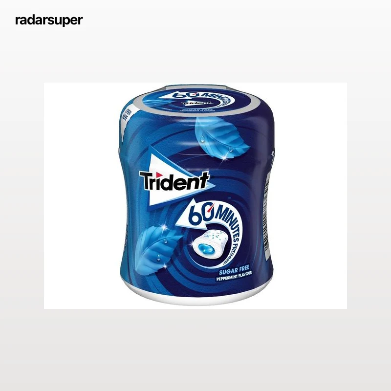 PASTILHAS SEM ACUCAR TRIDENT 60 MIN PEPPERMINT BOTTLE 68.2G