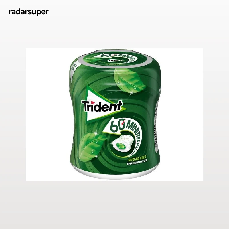 PASTILHAS SEM ACUCAR TRIDENT 60 MIN SPEARMINT BOTTLE 68.2G