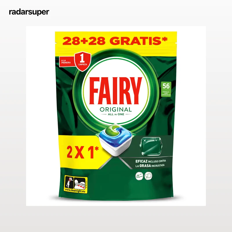 Pastillas lavavajillas Fairy 56 unidades