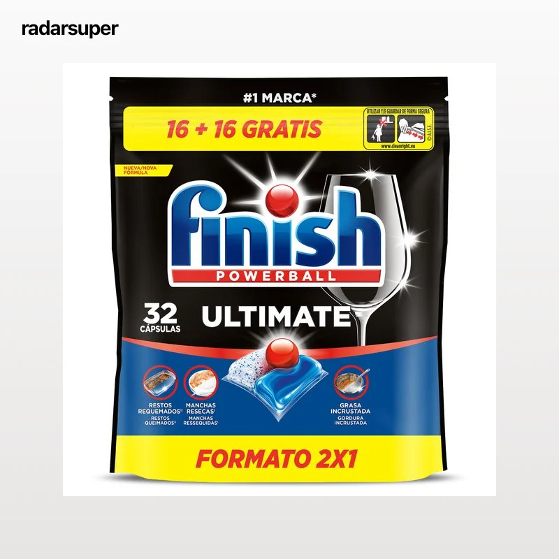 Pastillas lavavajillas ultimate Finish 32 unidades