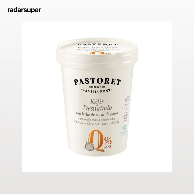 PASTORET Kéfir desnatado (0% materia grasa) de leche de vacas de pasto 500 g.