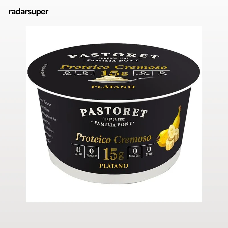 PASTORET Proteico cremoso 0% materia grasas, con alto contenido en proteinas y plátano 170 g.