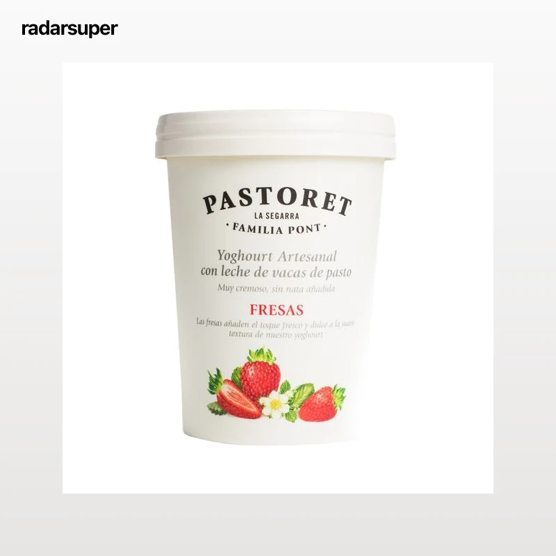 PASTORET Yogur artesanal cremoso con sabor a fresa  500 g.