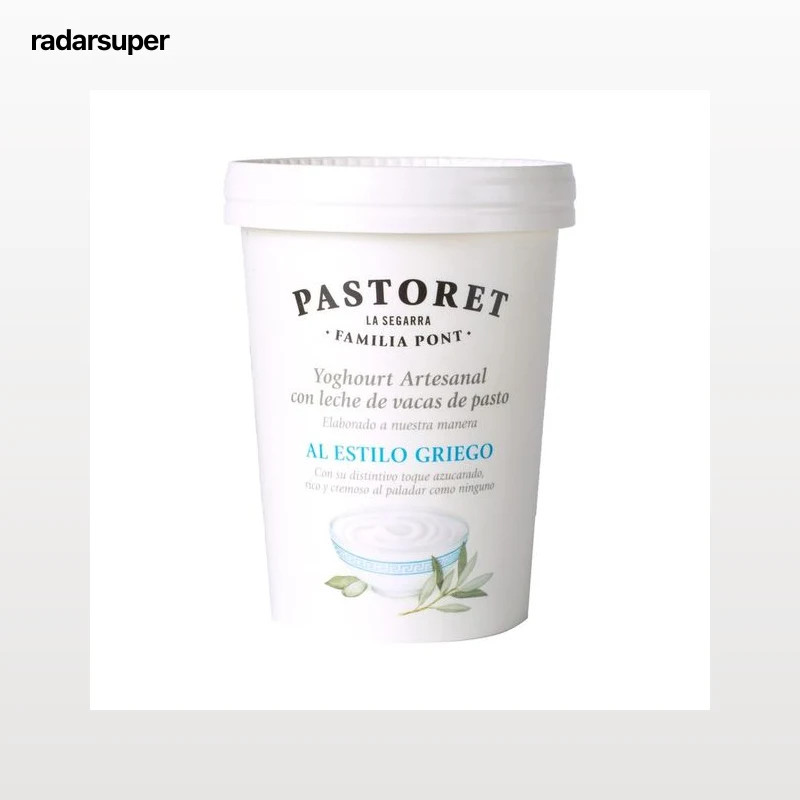 PASTORET Yogur azucarado estilo griego, elaborado con leche de vacas de pasto 500 g.