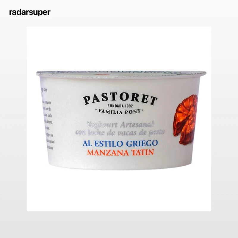 PASTORET Yogur azucarado estilo griego con tatín de manzana 150 g.