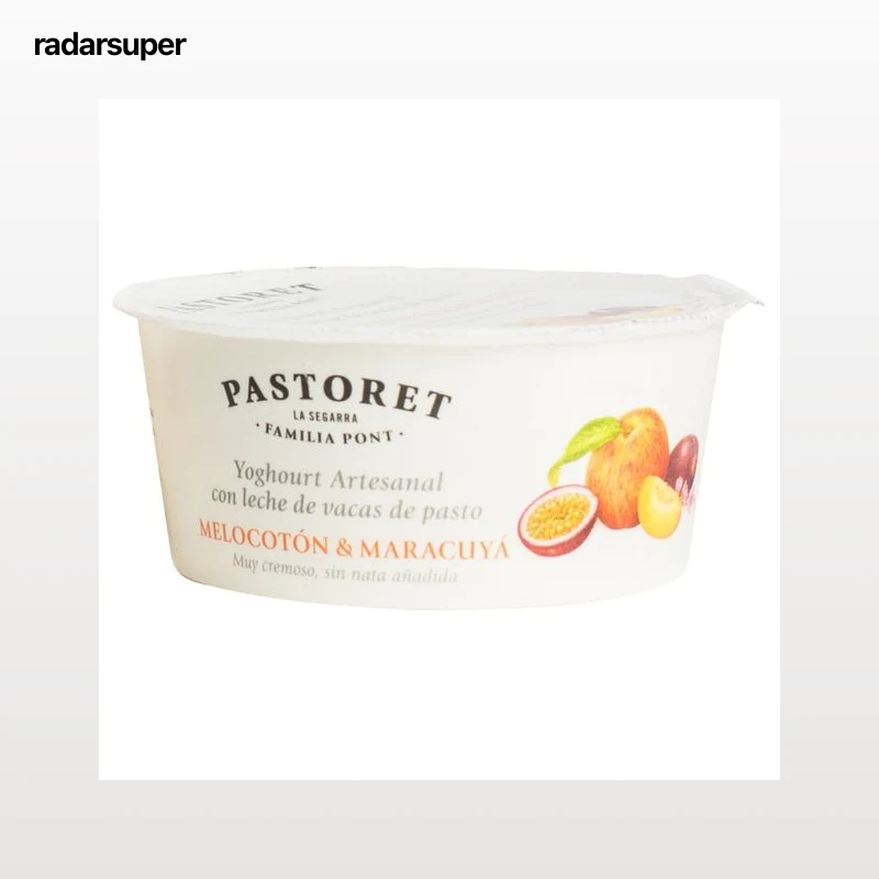 PASTORET Yogur cremoso artesanal con melocotón y maracuya 125 g.