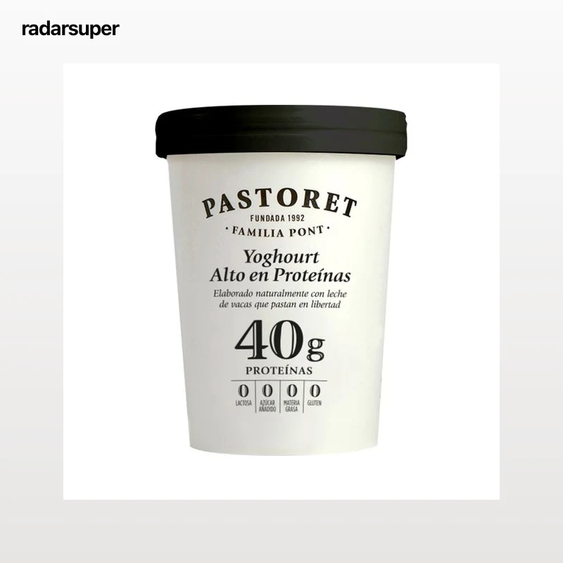 PASTORET Yogur natural con alto contenido en proteínas (40 g) 500 g.