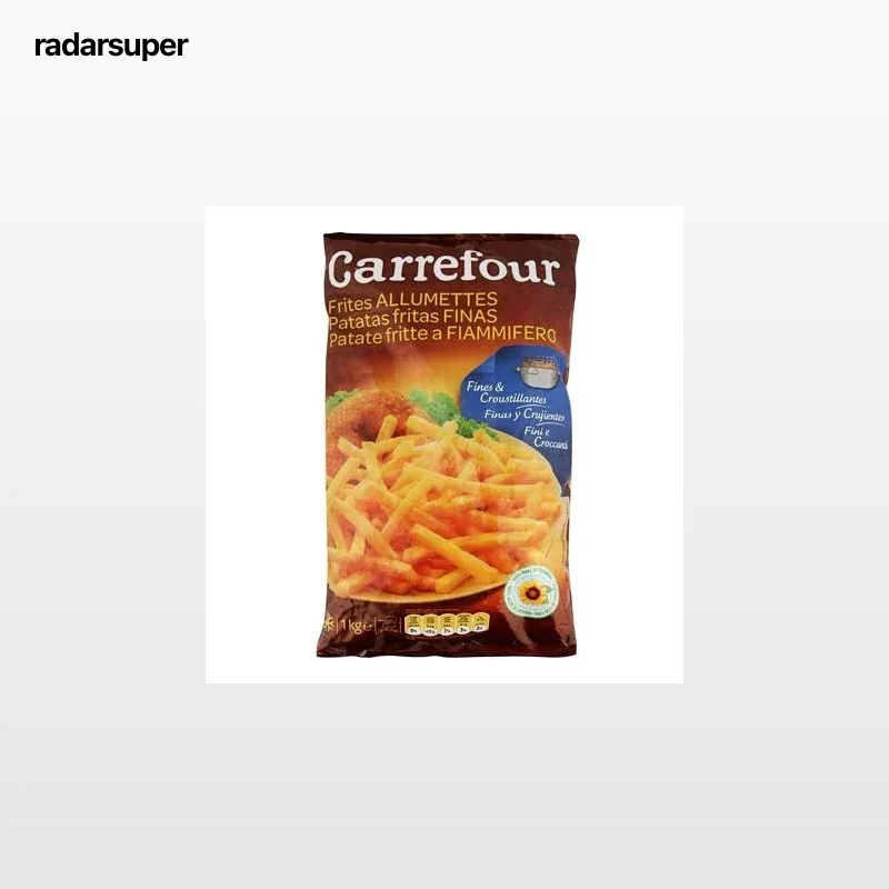 Patatas congeladas extra finas Carrefour 1 kg.