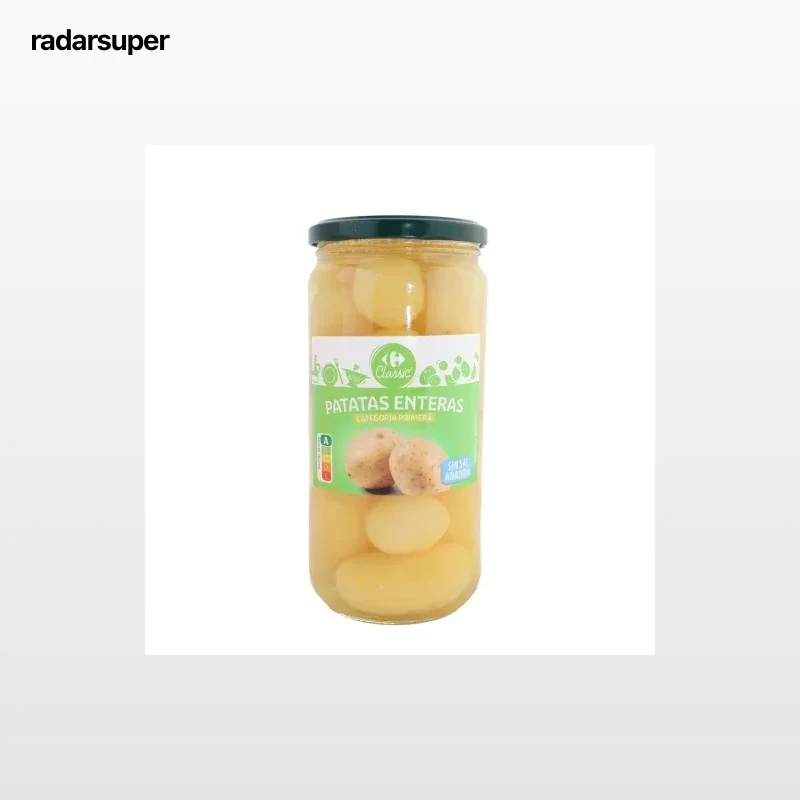 Patatas enteras Classic Carrefour sin sal añadida 400 g.