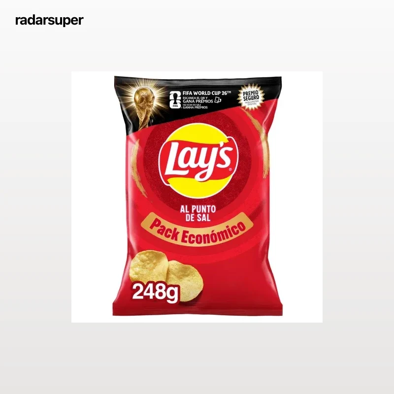 Patatas fritas al punto de sal Lay's sin gluten 248 g.