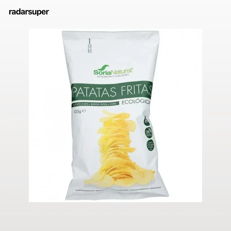 Patatas fritas en aceite de oliva ecológicas Soria Natural sin gluten 125 g.