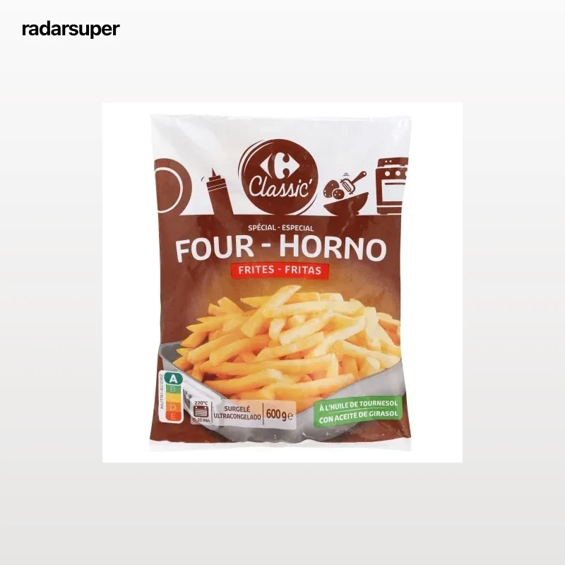 Patatas fritas especial horno Carrefour Classic' 600 g.