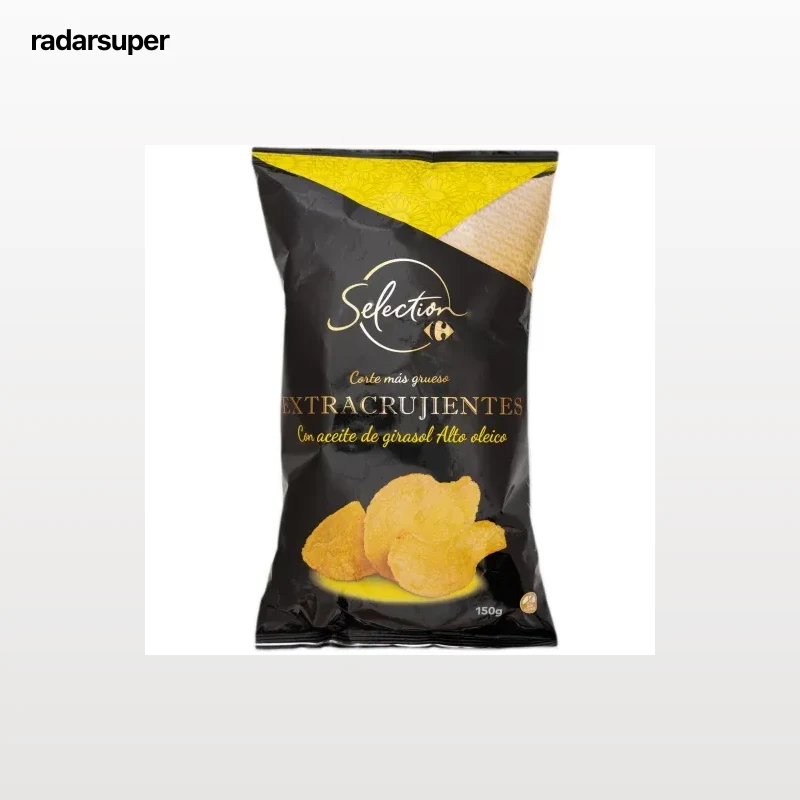 Patatas fritas extracrujientes con aceite de girasol Selección Carrefour sin gluten 150 g.