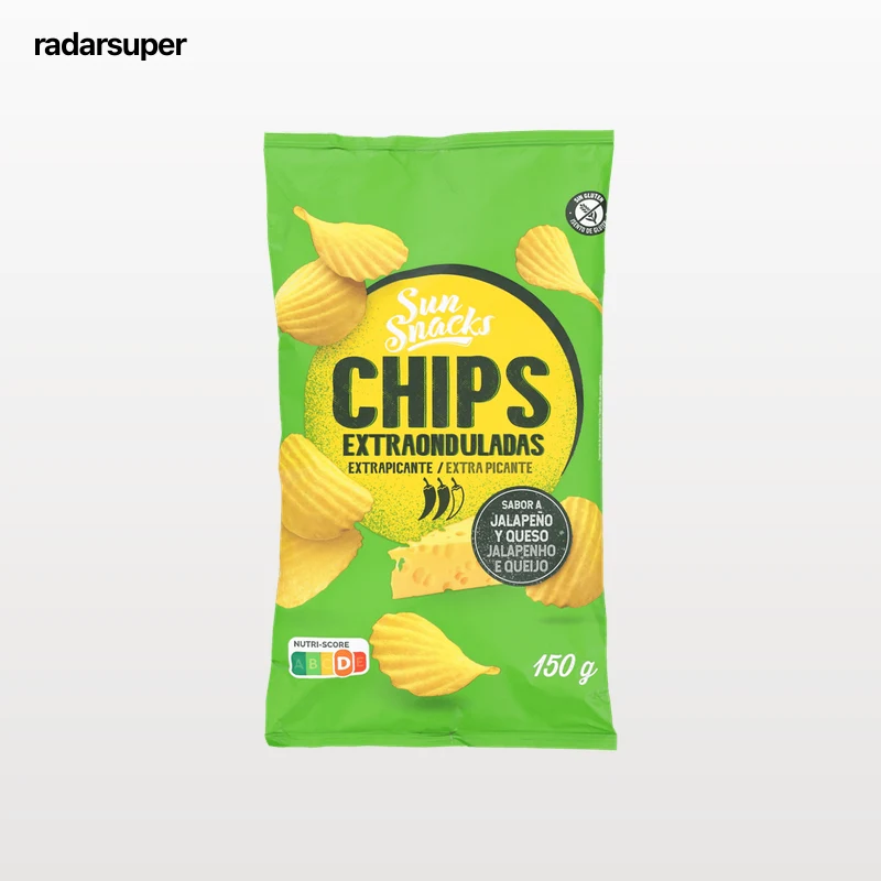Patatas fritas extraonduladas jalapeño y queso