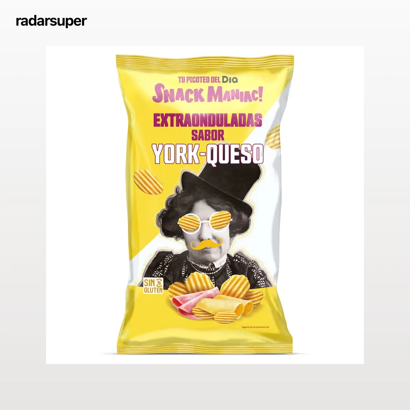Patatas fritas onduladas sabor york queso Dia Snack Maniac 150 g