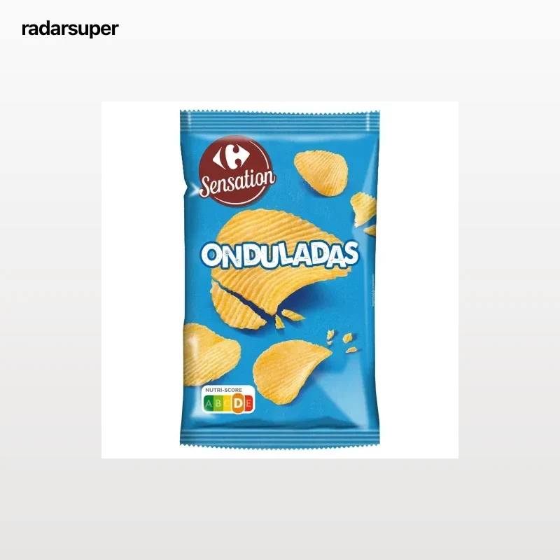 Patatas fritas onduladas Sensation Carrefour 350 g.