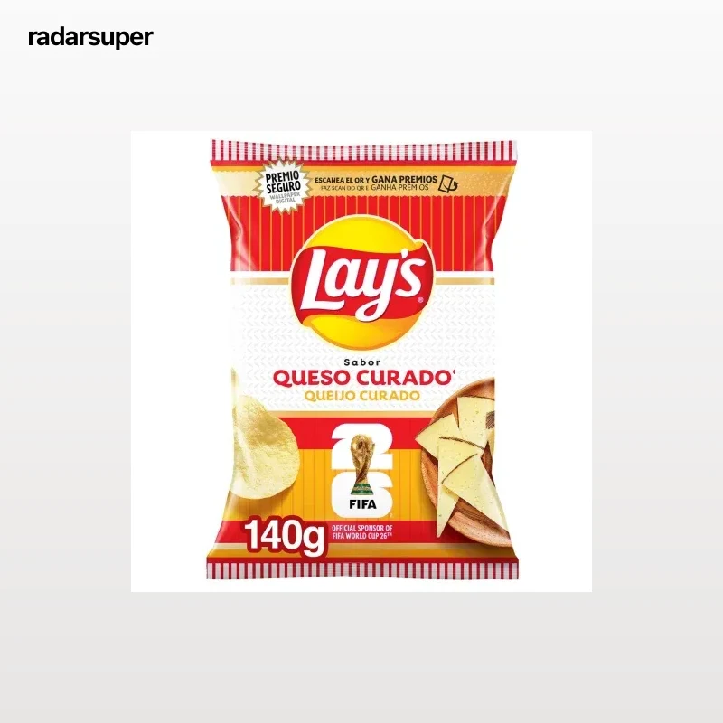 Patatas fritas sabor a queso curado Lay's 140 g.