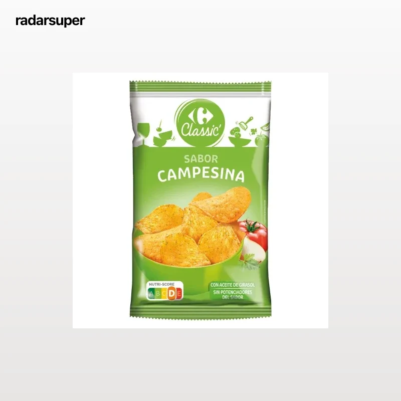 Patatas fritas sabor campesina Classic Carrefour 150 g.
