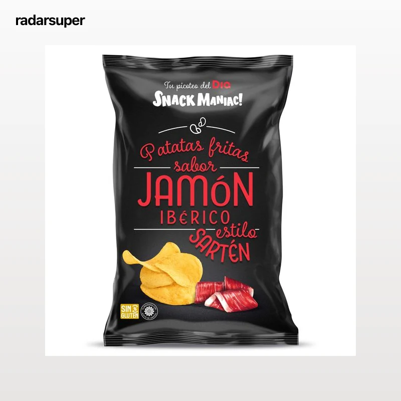 Patatas fritas sabor jamón ibérico Dia Snack Maniac 130 g