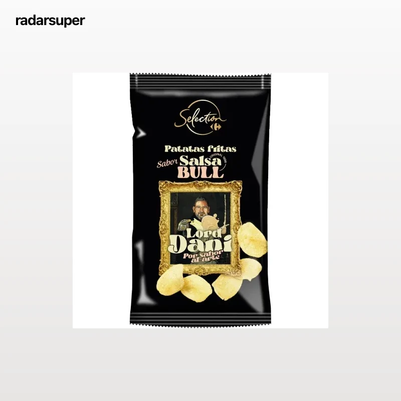 Patatas fritas salsa bull Sensation Carrefour y Lord Dani 150 g.