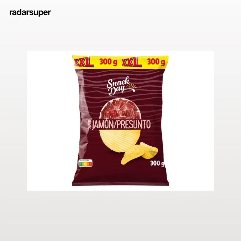 Patatas onduladas jamón