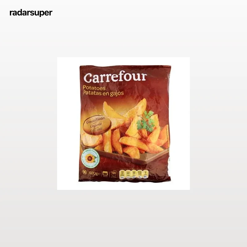 Patatas prefritas con piel Carrefour 600 g.